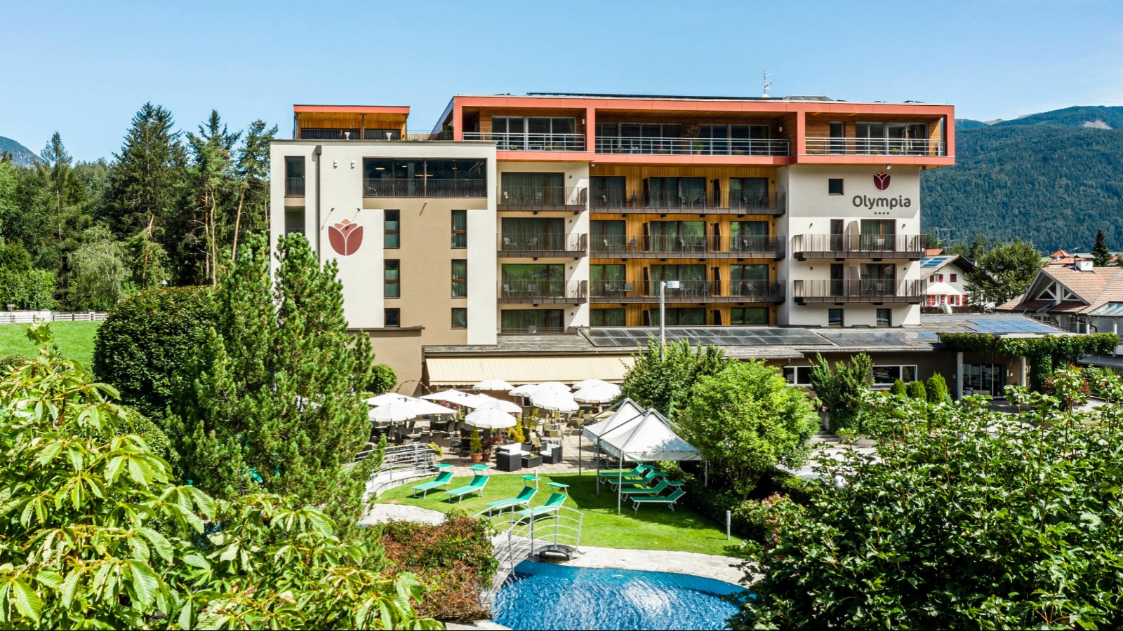 Hotel Olympia in summer